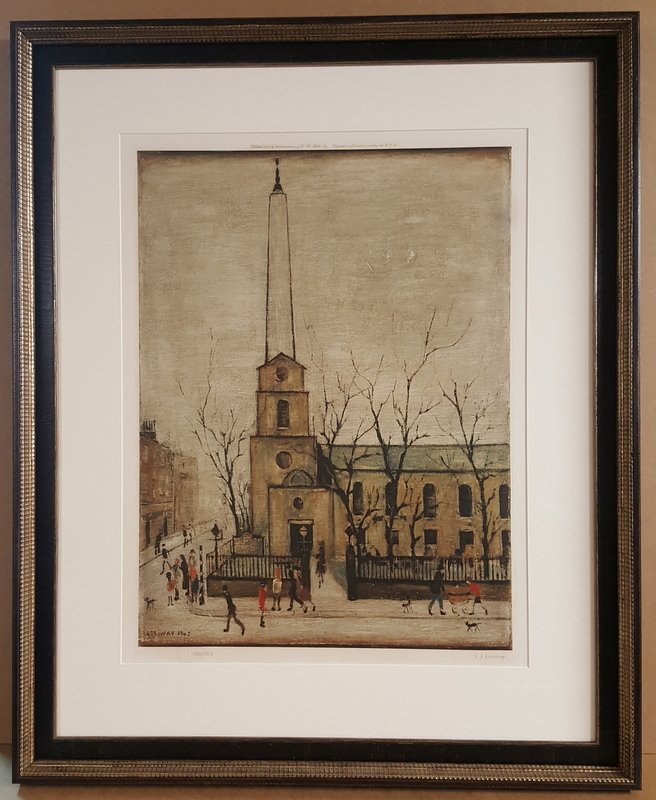 LS Lowry - limited edition signed print framed by Bespoke Framing